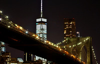 Brooklyn Bridge and Freedom Tower at Night